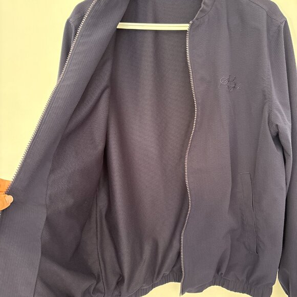 Scotch & Soda Seersucker Full Zip Jacket Navy Blue Men's Size S - Picture 9 of 12